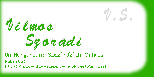 vilmos szoradi business card